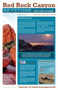 Red Rock Canyon KEYSTONE VISITOR GUIDE NATIONAL conservation area