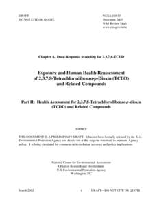 Chapter 8. Dose-Response Modeling for 2,3,7,8-TCDD - Exposure and Human Health Reassessment of 2,3,7,8-Tetrachlorodibenzo-p-Dioxin (TCDD) and Related Compounds - Part II