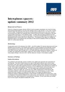 Interspinous spacers: update summary 2012 Background and Purpose Claims for interspinous spacer devices (ISDs) to treat neurogenic claudication as a result of lumbar spinal stenosis decreased by more than 50% between 201