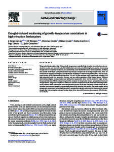 Global and Planetary Change–106  Contents lists available at ScienceDirect Global and Planetary Change journal homepage: www.elsevier.com/locate/gloplacha