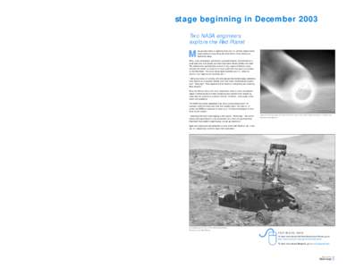Fourth rock from the Sun takes center stage beginning in December 2003 By Bill Jeffs British-developed Beagle 2 designed to sniff out life on Mars Editor’s note: As of press time, the Beagle 2 lander and Mars