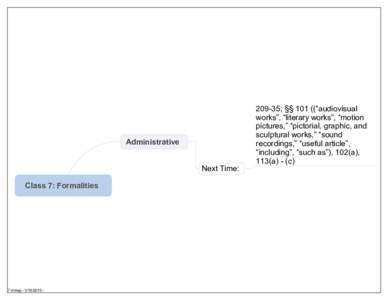 Administrative Next Time: Class 7: Formalities 7.mmap -