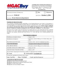 COOPERATIVE PURCHASING PROGRAM Houston-Galveston Area Council of Governments 3555 Timmons, Suite 120, Houston, TX[removed]Phone: [removed]Fax: [removed]www.hgacbuy.org