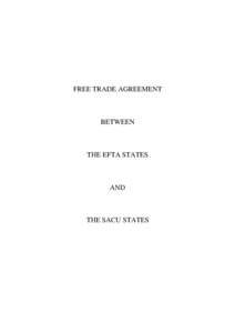 Free Trade Agreement between the EFTA states and the SACU states