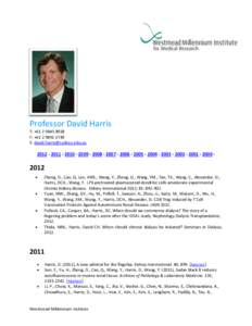 Professor David Harris T: +F: +E:   2000 -