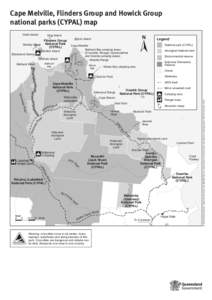 Cape Melville, Flinders Group and Howick Group national parks (CYPAL) map