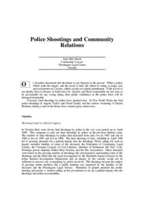 Police shootings and community relations