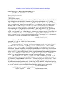 Southern Campaign American Revolution Pension Statements & Rosters Pension Application of Deborah Sampson Gannett S32722 Transcribed and annotated by C. Leon Harris [Punctuation partly corrected.] United States – Massa