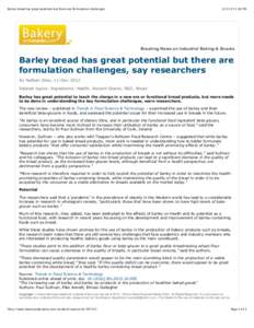 Barley / Cereals / Bread / Beta-glucan / Dietary fiber / Flour / Whole grain / Nordic bread culture / Food and drink / Staple foods / Food additives