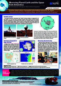 AN-6  Observing Planet Earth and the Space from Antarctica Recent developments in the Japanese Antarctic Research Expedition