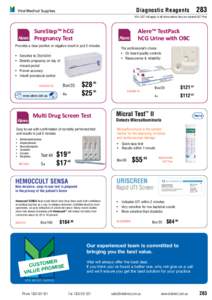 Diagnostic Reagents  Vital Medical Supplies 283