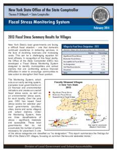 Fiscal Stress Monitoring System[removed]Fiscal Stress Summary Results for Villages