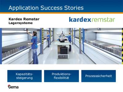 Application Success Stories Kardex Remstar Lagersysteme Kapazitätssteigerung