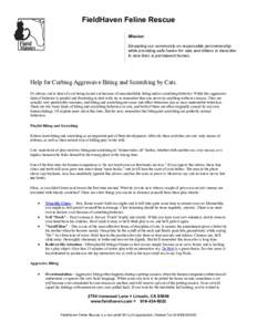 Microsoft Word - Help for Curbing Aggressive Biting and Scratching by Cats.doc