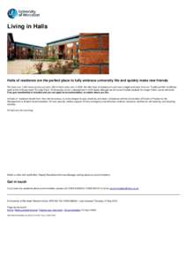 University of Birmingham / University of Nottingham Halls of Residence / Association of Commonwealth Universities / Dormitory / Rooms