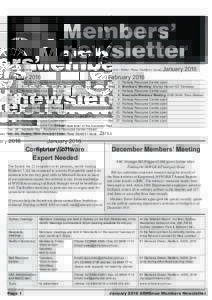 Official newsletter of the Australian Railway Historical Society (NSW Division) • Editor: Ross Verdich • Issue:  January 2016 Fri	 1	 Sat	 2