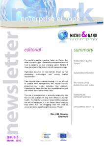 MICRO & NANO SG NEWSLETTER N°3 March. 2013