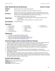 Functional groups / Environmental soil science / Chemical elements / Nitrate / Fertilizer / Eutrophication / Nutrient / Ammonia / Phosphorus / Chemistry / Nitrogen metabolism / Water pollution