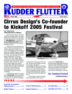 RUDDER FLUTTER Official Publication of the Idaho Transportation Department – Division of Aeronautics AE  R O N A U TIC S