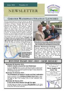 Ju n e[removed]Number 21 NEWSLETTER CHESTER WATERWAYS STRATEGY LAUNCHED