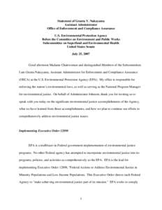 Environmental social science / Environmental justice / Environmental law / United States Environmental Protection Agency / Agency for Toxic Substances and Disease Registry / Regulation of greenhouse gases under the Clean Air Act / Pesticide regulation in the United States / Environment / Environmental protection / Earth