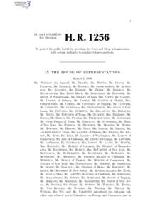 I  111TH CONGRESS 1ST SESSION  H. R. 1256