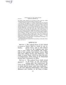 Crime / United States / Article Three of the United States Constitution / Judicial branch of the United States government / Impeachment in the United States / United States Constitution / Impeachment / Privileges and Immunities Clause / United States Congress / Law / Government / Treason