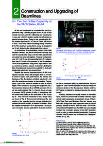 and Upgrading of 2 Construction Beamlines 2-1 The Soft X-Ray Capability of the XAFS Station, BL-9A BL-9A was constructed as a beamline for XAFS experiments using a bending magnet source. A pair of bent