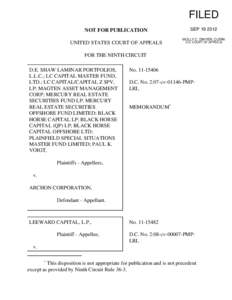 FILED NOT FOR PUBLICATION UNITED STATES COURT OF APPEALS SEPMOLLY C. DWYER, CLERK