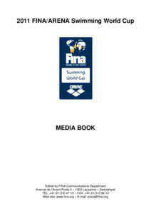 2011 FINA/ARENA Swimming World Cup  MEDIA BOOK