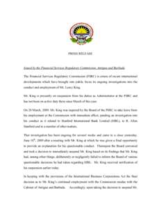 Issued by the Financial Services Regulatory Commission, Antigua and Barbuda