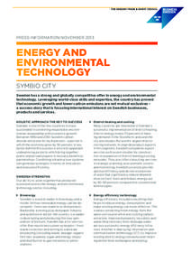 Swedish Trade Council / SymbioCity / Sweden / Sustainable energy / Cleantech Finland / Europe / Earth / Economy of Sweden