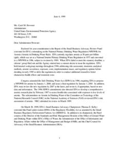 June 4, 1999 SBAR Panel Letter to EPA Administrator Carol M. Browner