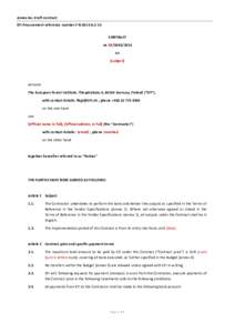 Contract / Subcontractor / Contract law / Per diem / European Forest Institute