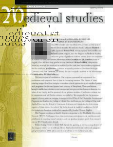Medieval studies / International Congress on Medieval Studies / Area studies / Guggenheim Fellows / Academia / Arizona Center for Medieval and Renaissance Studies