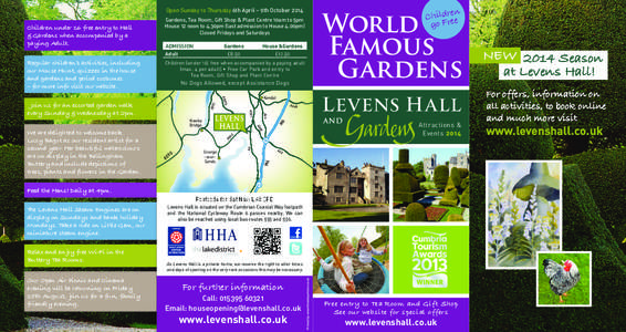 Levens Hall / Topiary / Levens / A6 road / Tea house / Counties of England / Cumbria / Geography of England