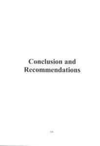 Conclusion and Recommendations l15  Cotrclusion