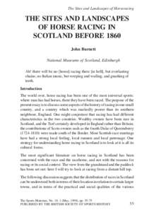 The Sites and Landscapes of Horse Racing in Scotland Before 1860