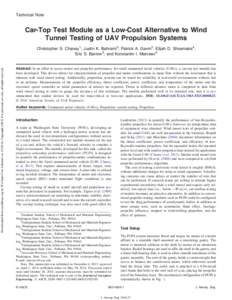 Car-Top Test Module as a Low-Cost Alternative to Wind Tunnel Testing of UAV Propulsion Systems