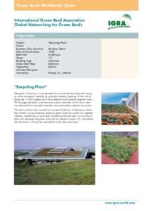 Technik/Forschung Green Roofs Worldwide: Spain International Green Roof Association Global Networking for Green Roofs