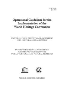 Operational Guidelines for the Implementation of the World Heritage Convention