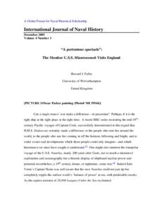 A Global Forum for Naval Historical Scholarship  International Journal of Naval History December 2005 Volume 4 Number 3