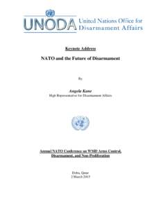 Keynote Address  NATO and the Future of Disarmament By