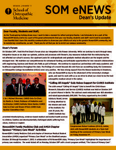 SOM eNEWS Dean’s Update A monthly update from Dean Thomas A. Cavalieri November 2013