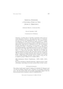 279  Documenta Math. Essential Dimension: a Functorial Point of View