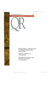 QUARTERLY REVIEW/FALL[removed]S7.00 A Journal of Theological Resources for Ministr