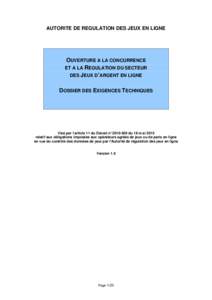 Dossier des exigences techniques v 1.0