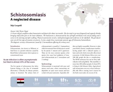 Schistosomiasis A neglected disease 11  Stije Leopold