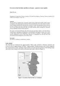 Overview of the Peel Inlet and Harvey Estuary – genesis to water quality  Mark Rivers