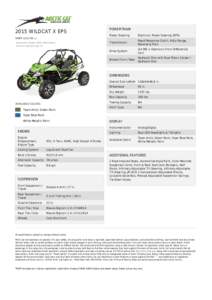 2015 WILDCAT X EPS MSRP $18,799 USD* +Destination Charge: $650 ($850 Alaska) Minimum Operator Age: 16  POWERTRAIN